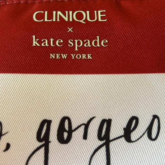 Kate Spade and Clinique Limited Edition Cosmetic Bag Hello Gorgeous Makeup Pouch - Picture 3 of 4
